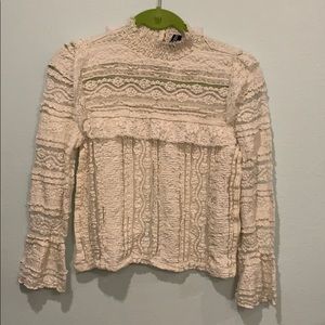 H&M Lace Long Sleeve Blouse